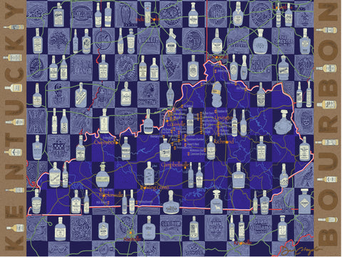 Kentucky Bourbon Art Print – 16x20